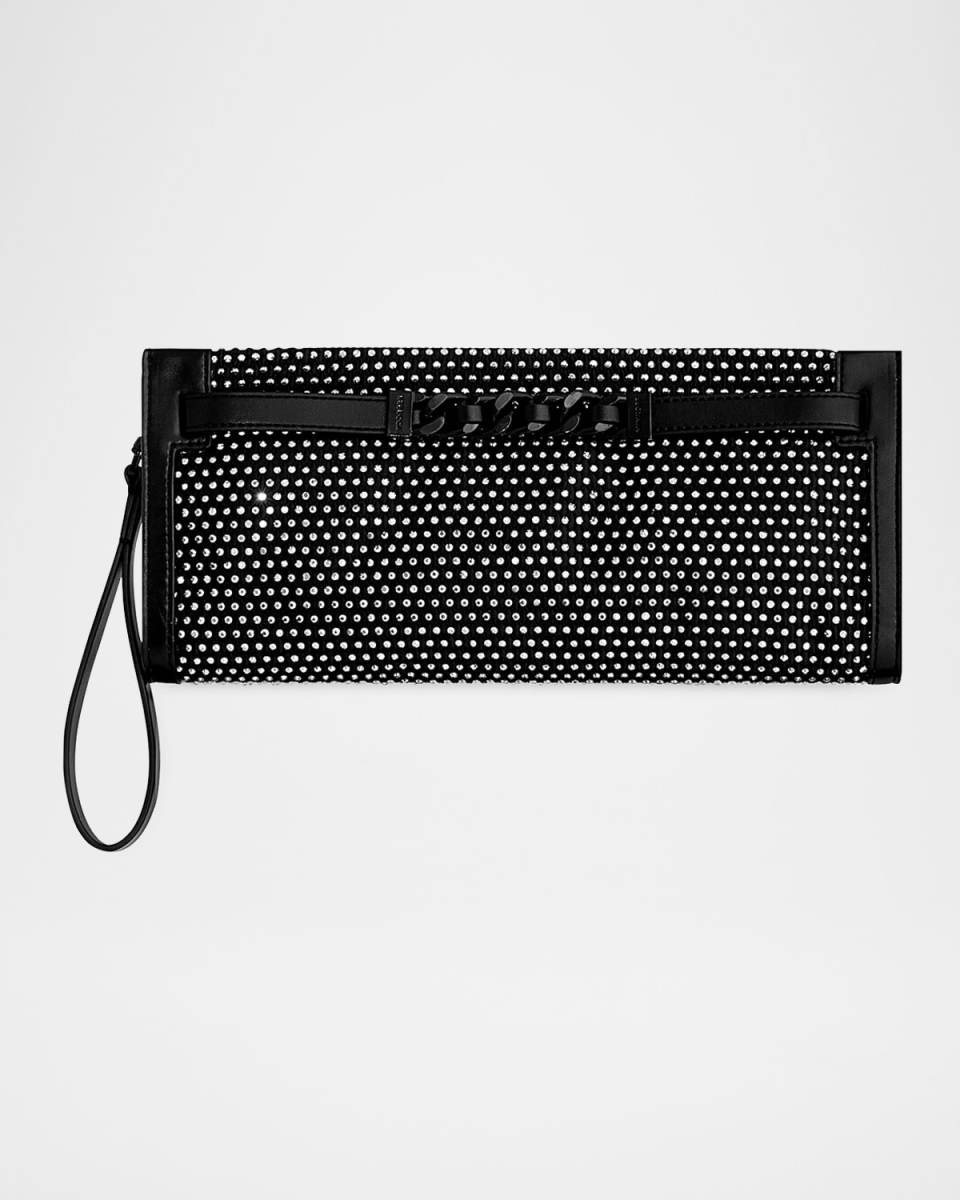 Crystal Curb Link Clutch Bag